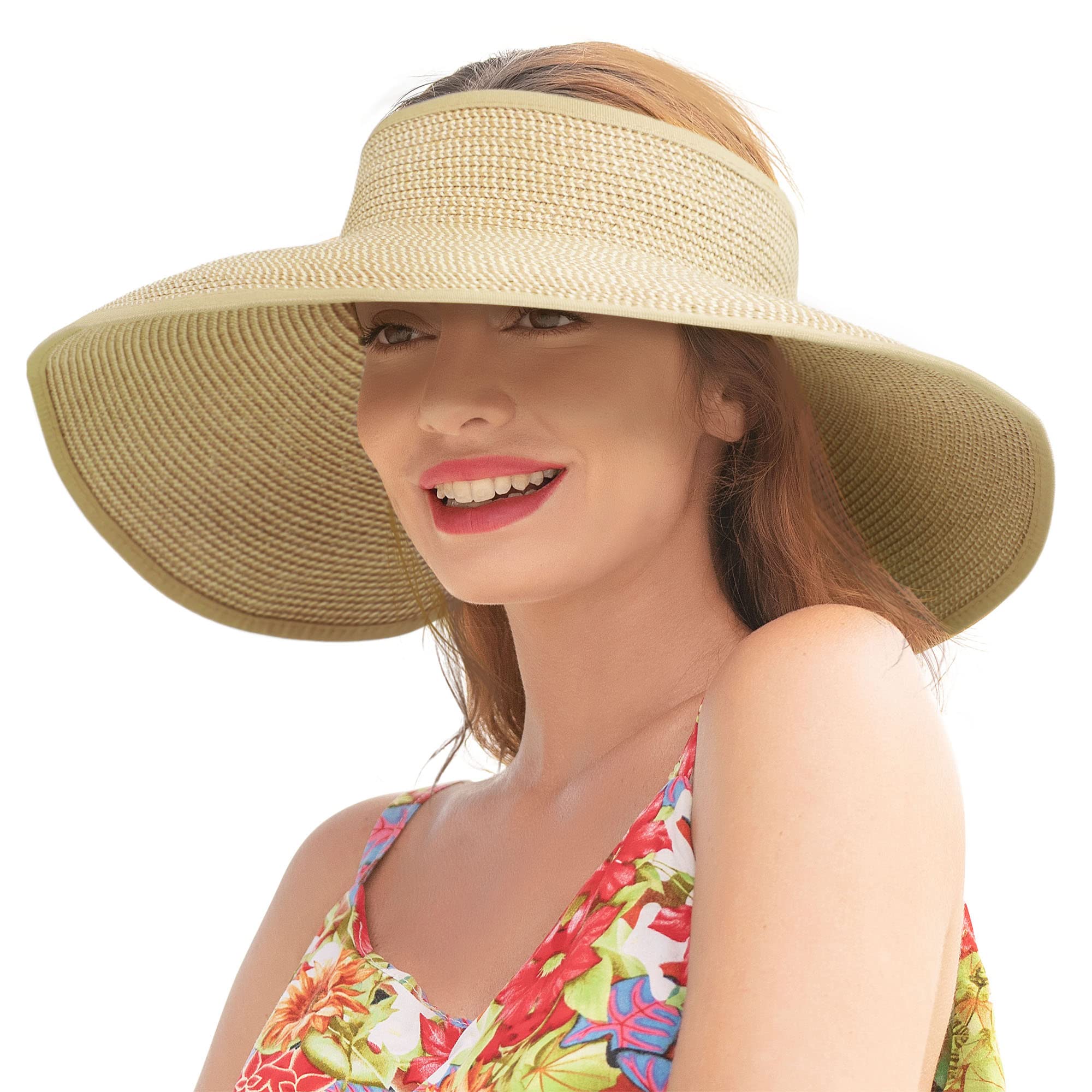 PALAY Sun Hat for Women Extra Wide Brim Straw Beach Cap for Women Stylish Summer Hats Fold Sun Hat, Sun Protection Hat Cap for Girl Women Beige PALAY Sun Hat for Women Extra Wide Brim Straw Beach Cap for Women Stylish Summer Hats Fold Sun Hat, Sun Protection Hat Cap for Girl Women Beige